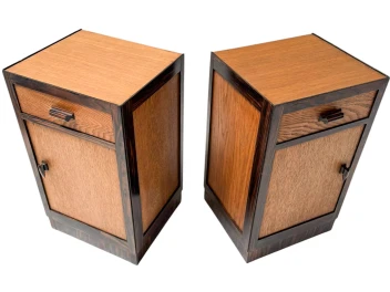 Two Art Deco Modernist Nightstands or Bedside Tables, 1920s 2